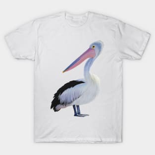 White Pelican illustration. Beach themed art, great gift for bird lovers T-Shirt